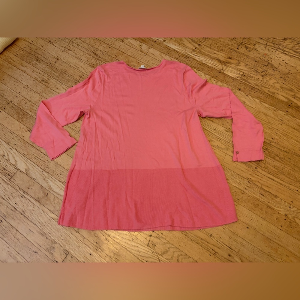 J. Jill tunic lagenlook ribbed top with tortoise shell buttons - Picture 11 of 11